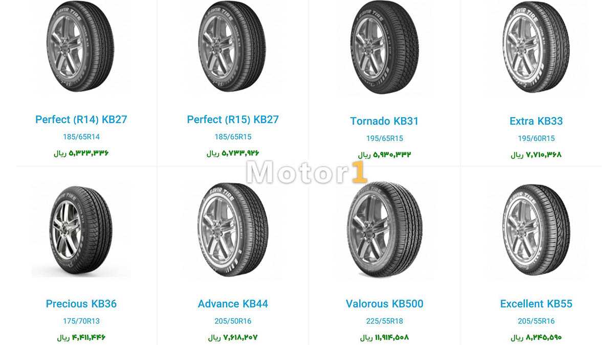 قیمت محصولات کویر تایر
