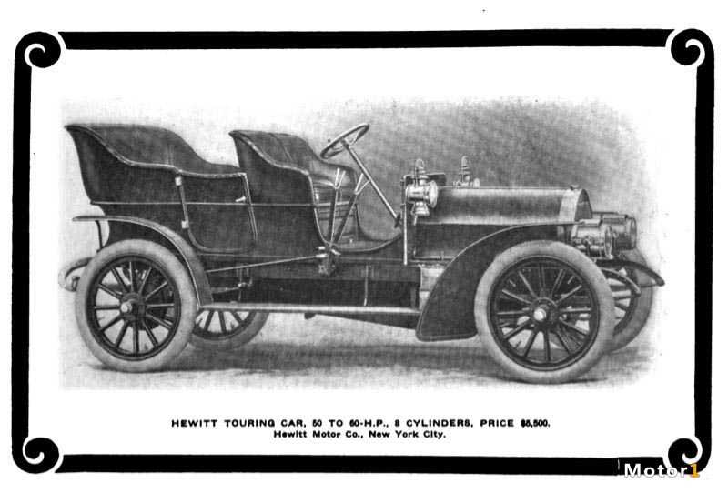 اولین خودرو آمریکایی با موتور 8 سیلندر وی شکل، Hewitt Touring