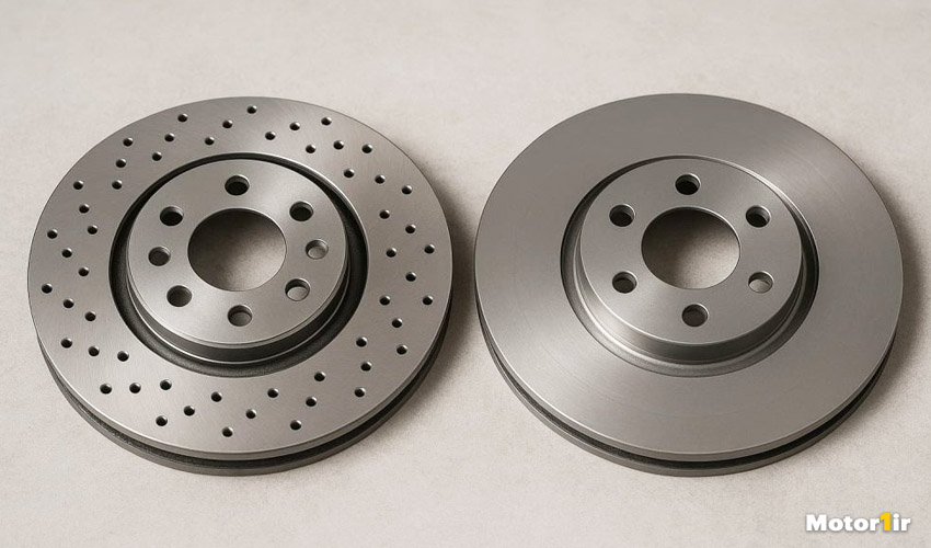 مقایسه دیسک ترمز مجرادار و حفره‌ دار (سوراخ دار)