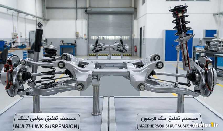 مقایسه سیستم تعلیق مولتی لینک و مک فرسون